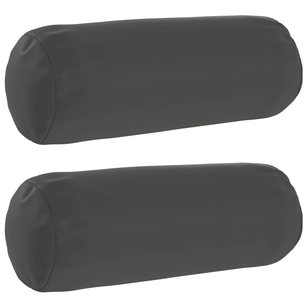 vidaXL Kuddöverdrag 2 st HEERLEN Antracit Ø 15 x 40 cm Polyester