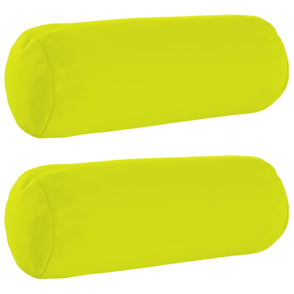 vidaXL Kuddöverdrag 2 st HEERLEN Klart grön. Ø 15 x 40 cm Polyester