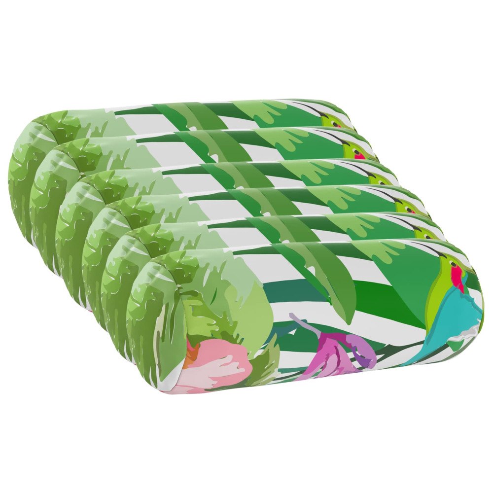 vidaXL Kuddöverdrag 6 st HEERLEN Svart Ø 15 x 40 cm Polyester