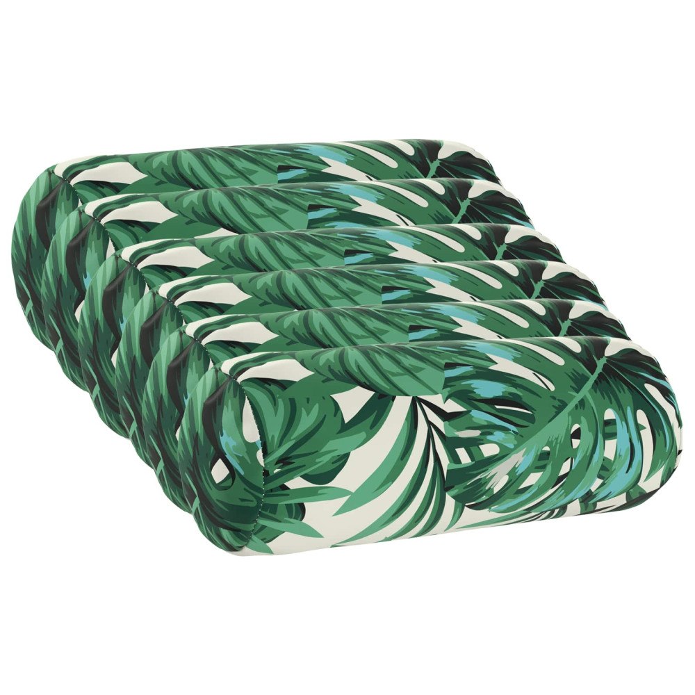 vidaXL Kuddöverdrag 6 st HEERLEN Bladmönster Ø 15 x 40 cm Polyester