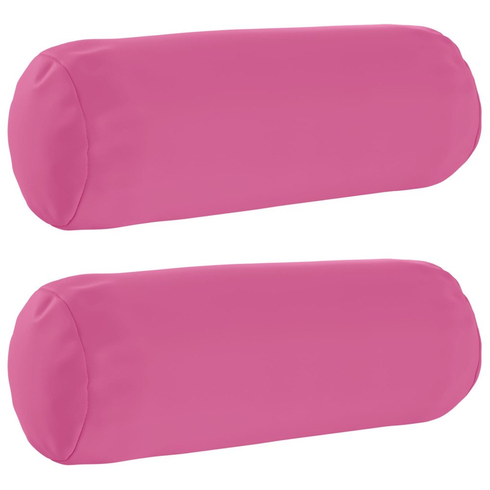 vidaXL Kuddöverdrag 2 st HEERLEN Rosa Ø 15 x 40 cm Polyester