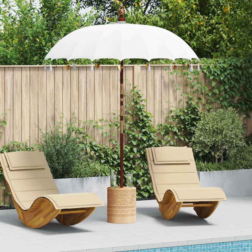 vidaXL Balinesiskt paraply med bas 250 190 x 190 x 250 cm