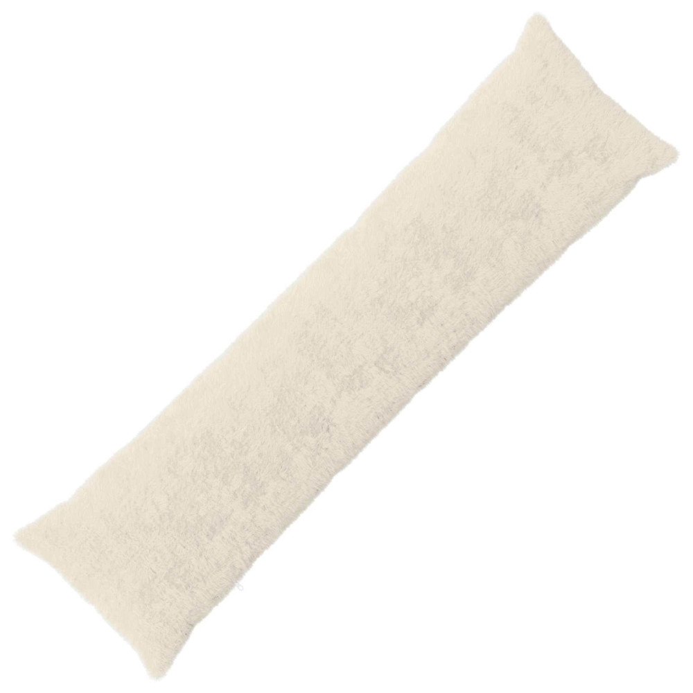 vidaXL Kuddöverdrag HEERLEN Vit 40 x 145 cm Faux Kaninpäls
