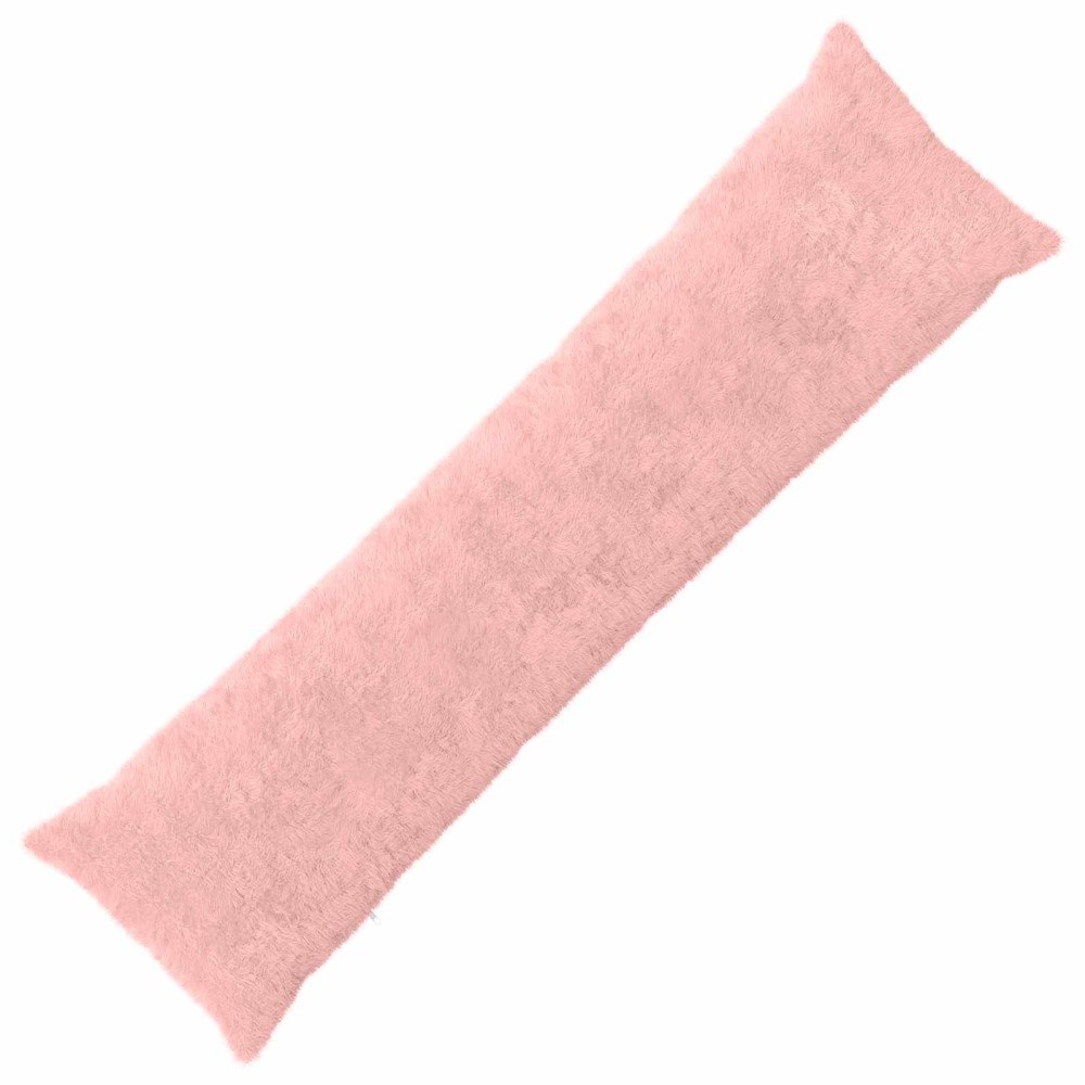 vidaXL Kuddöverdrag HEERLEN Rosa 40 x 145 cm Faux Kaninpäls