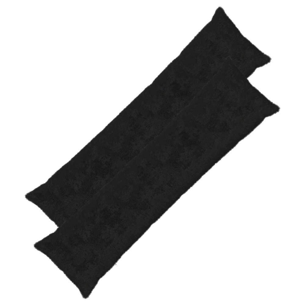 vidaXL Kuddöverdrag 2 st HEERLEN Svart 40 x 145 cm Faux Kaninpäls