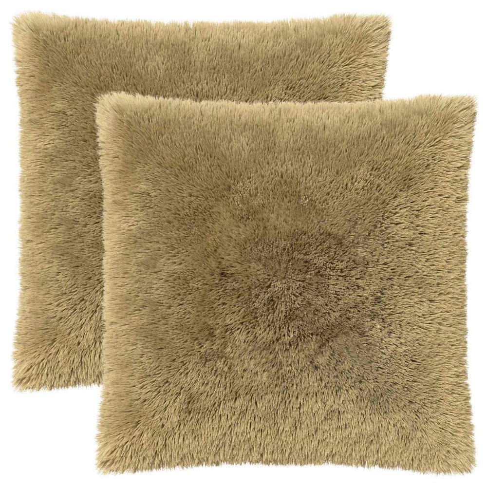 vidaXL Kuddöverdrag 2 st HEERLEN Ljusgrön 60 x 60 cm PV Fleece