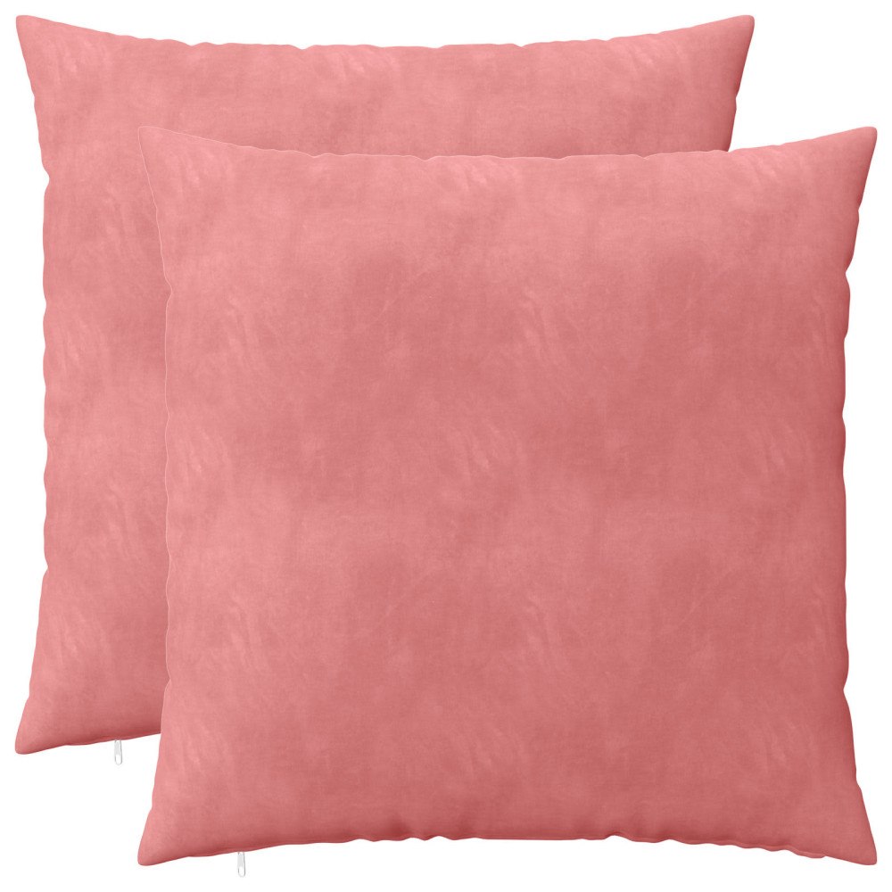 vidaXL Kuddöverdrag 2 st HEERLEN Rosa 65 x 65 cm Sammet