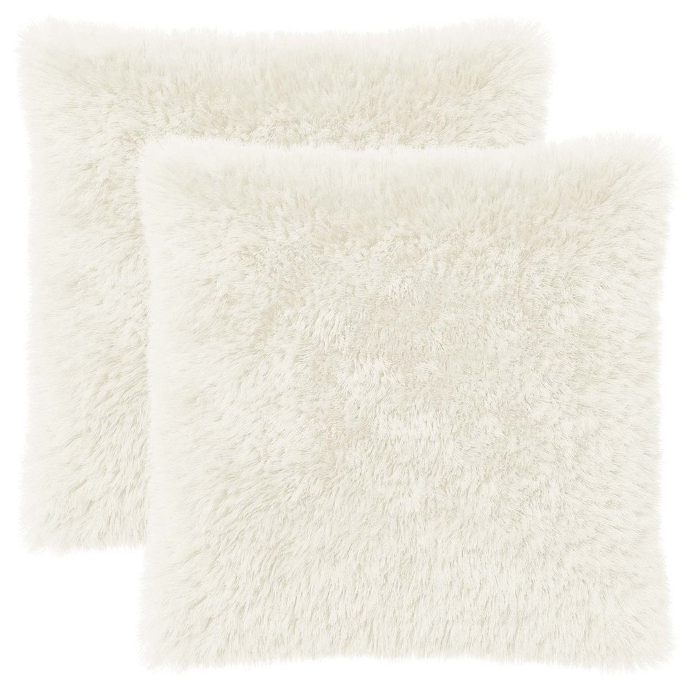 vidaXL Kuddöverdrag 2 st HEERLEN Vit 65 x 65 cm PV Fleece