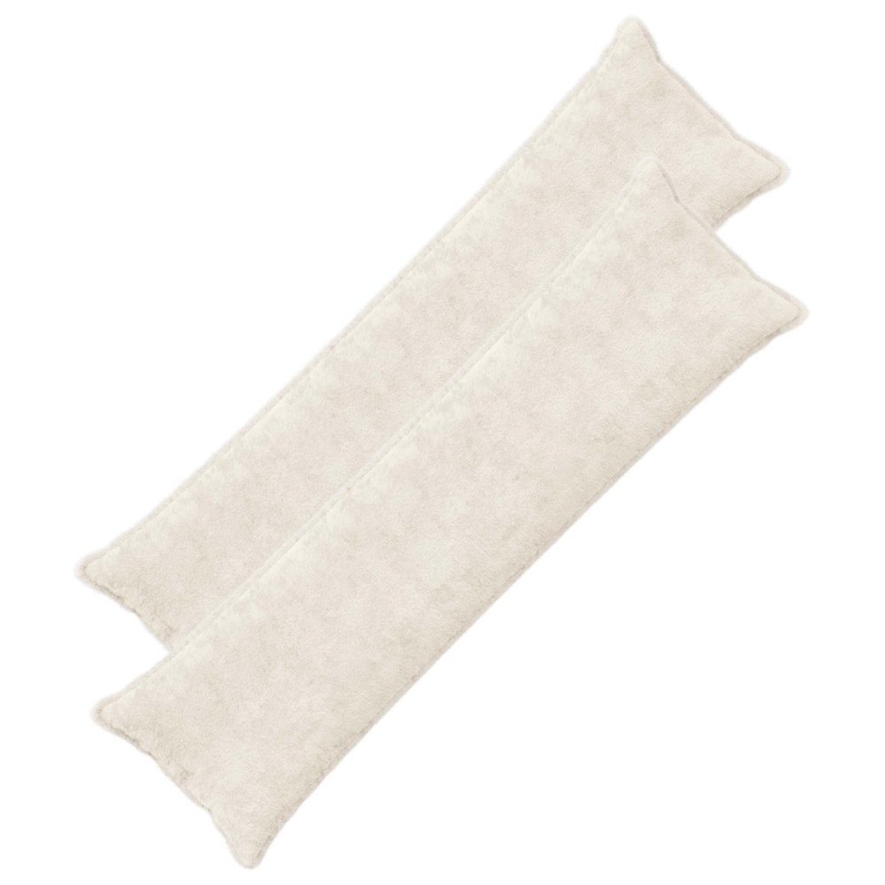 vidaXL Kuddöverdrag 2 st HOUTEN Vit 40 x 145 cm Faux Kaninpäls