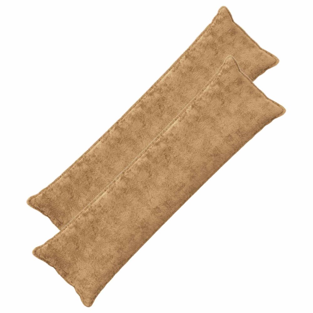 vidaXL Kuddöverdrag 2 st HOUTEN Taupe 40 x 145 cm Faux Kaninpäls