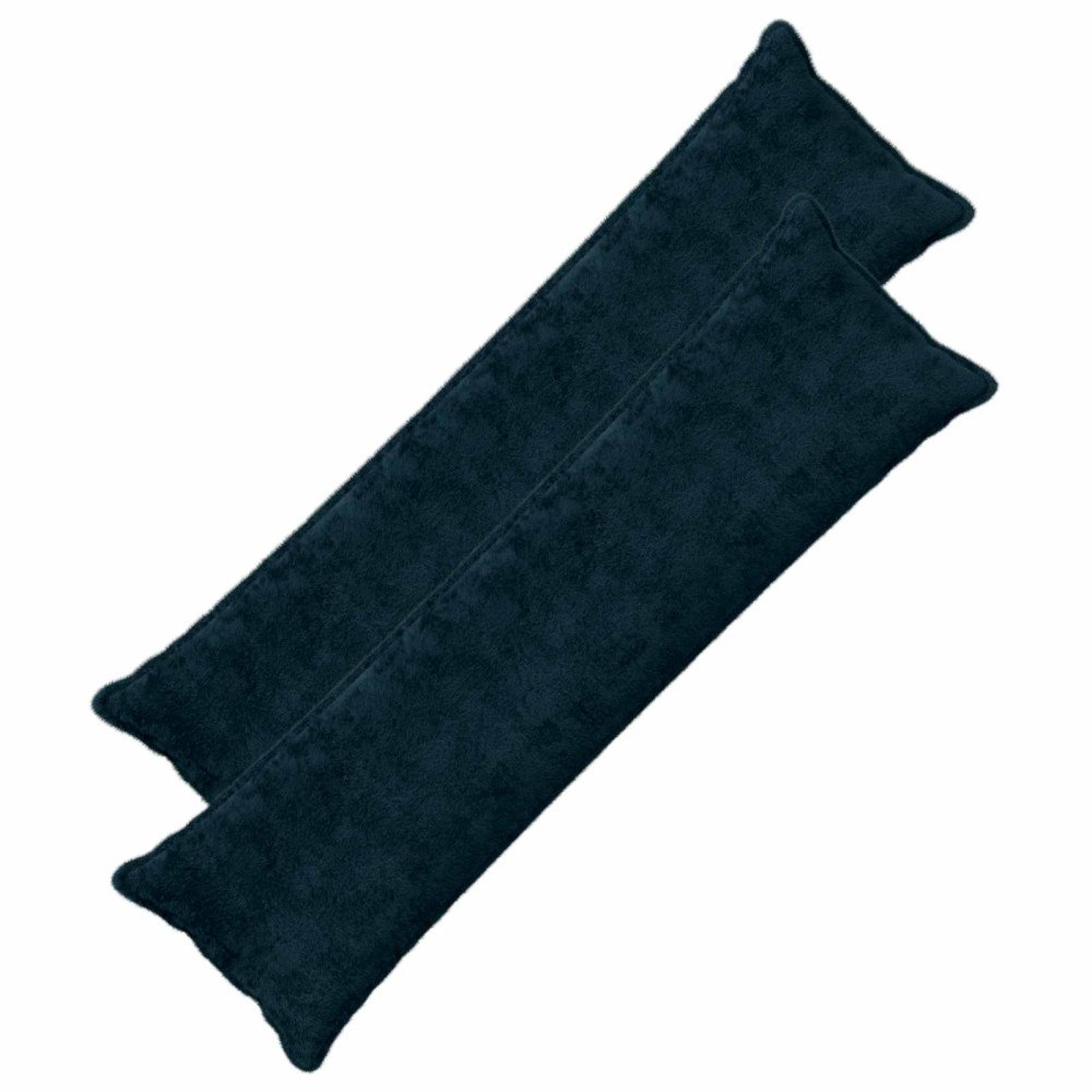 vidaXL Kuddöverdrag 2 st HOUTEN Mörkblå 40 x 145 cm Faux Kaninpäls