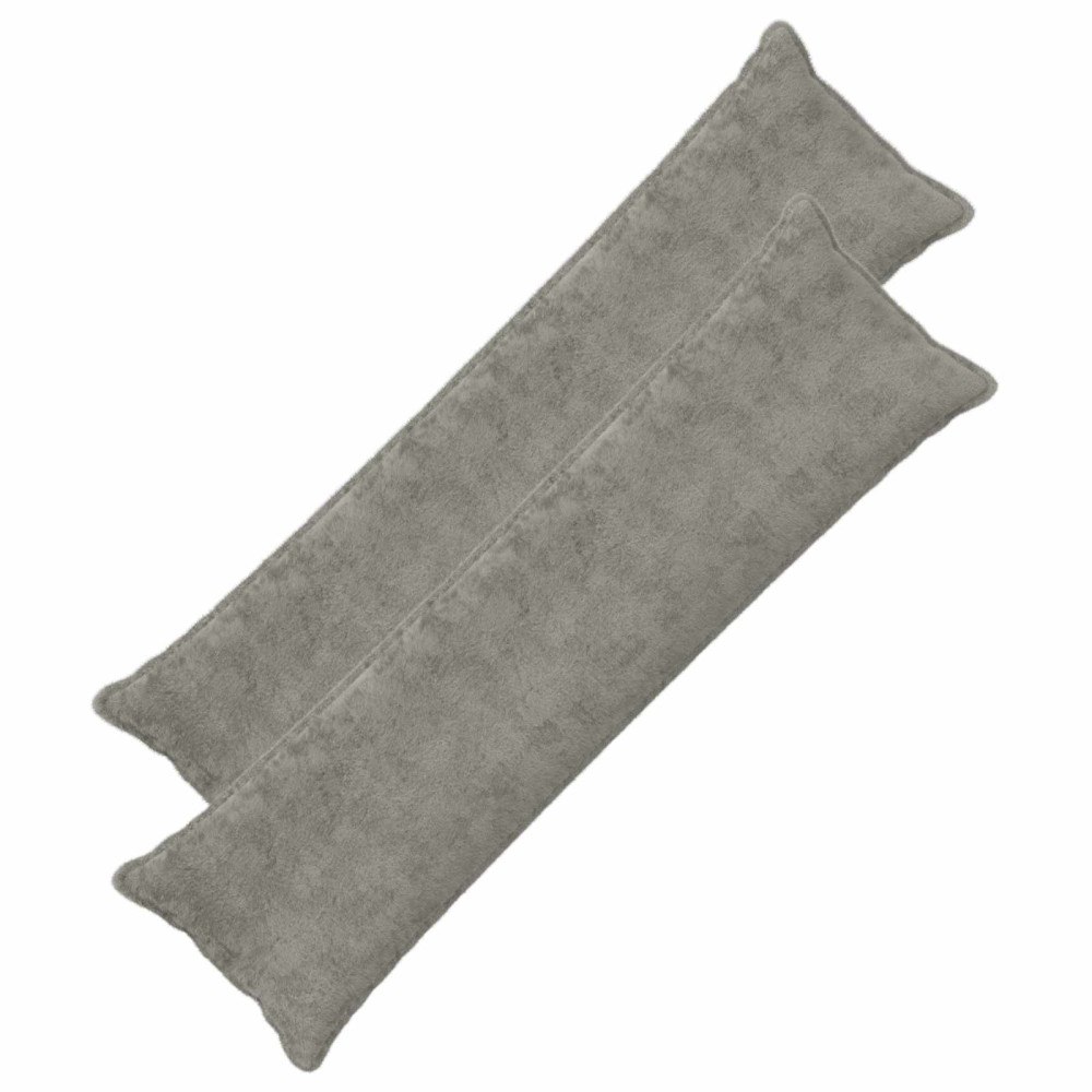 vidaXL Kuddöverdrag 2 st HOUTEN Ljusgrå 40 x 145 cm Faux Kaninpäls