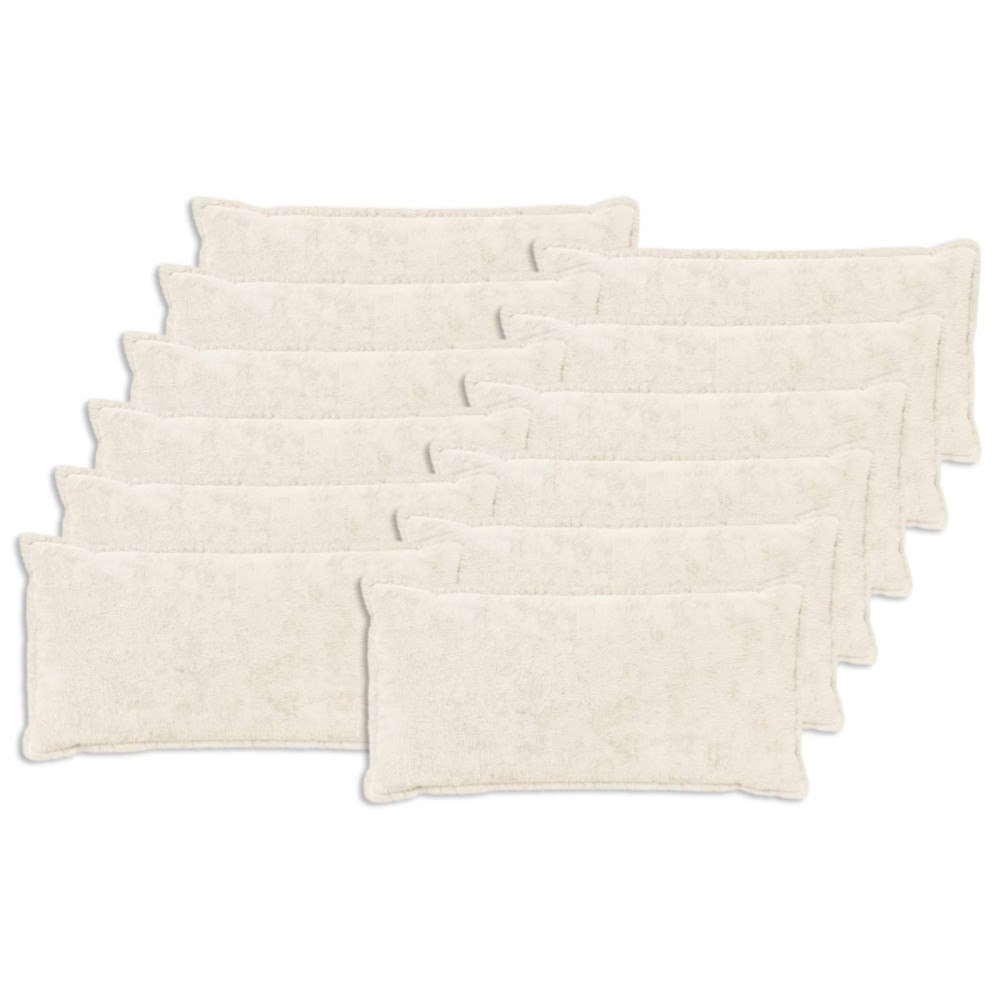 vidaXL Kuddöverdrag 12 st HOUTEN Vit 40 x 80 cm Faux Kaninpäls