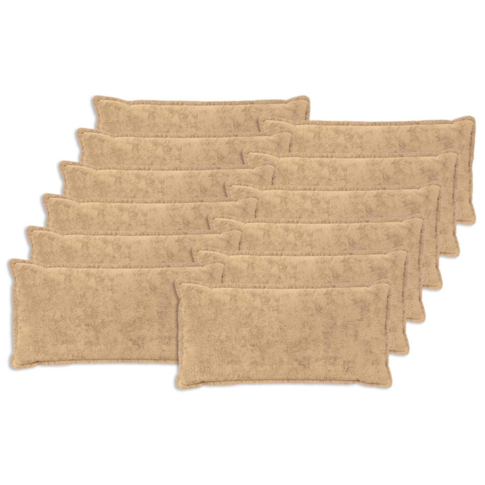 vidaXL Kuddöverdrag 12 st HOUTEN Gräddvit 40 x 80 cm Faux Kaninpäls