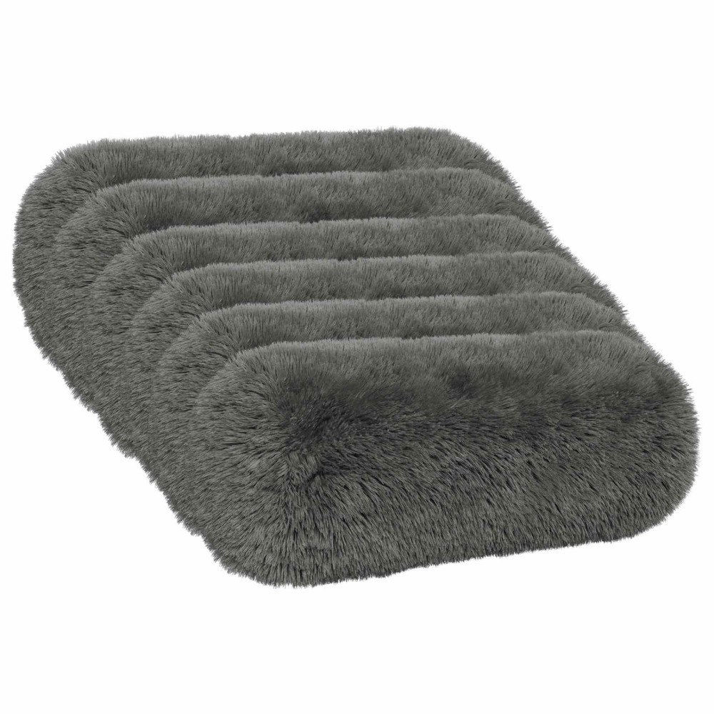 vidaXL Kuddöverdrag 6 st HEERLEN Ljusgrå Ø 15 x 40 cm PV Fleece