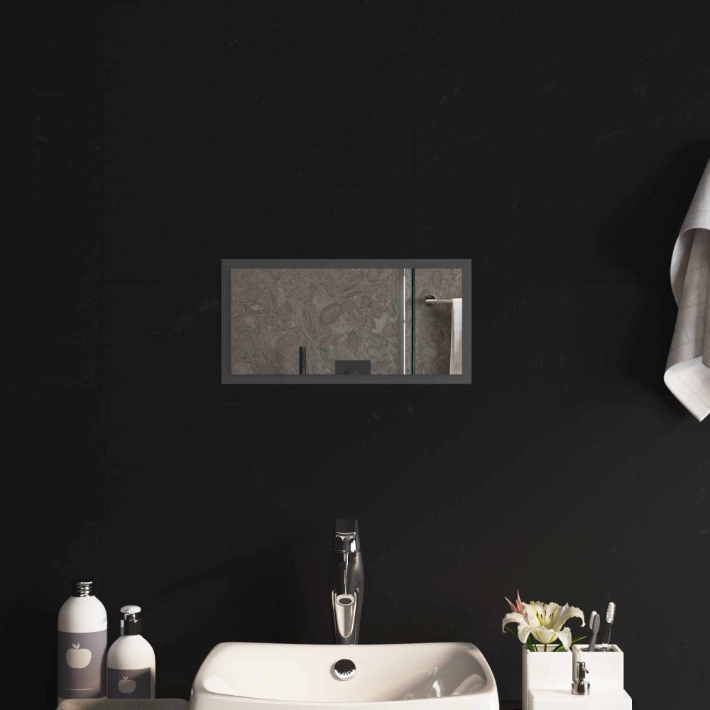 vidaXL LED Badrumsspegel med spegel Transparent 40 x 20 cm härdat glas