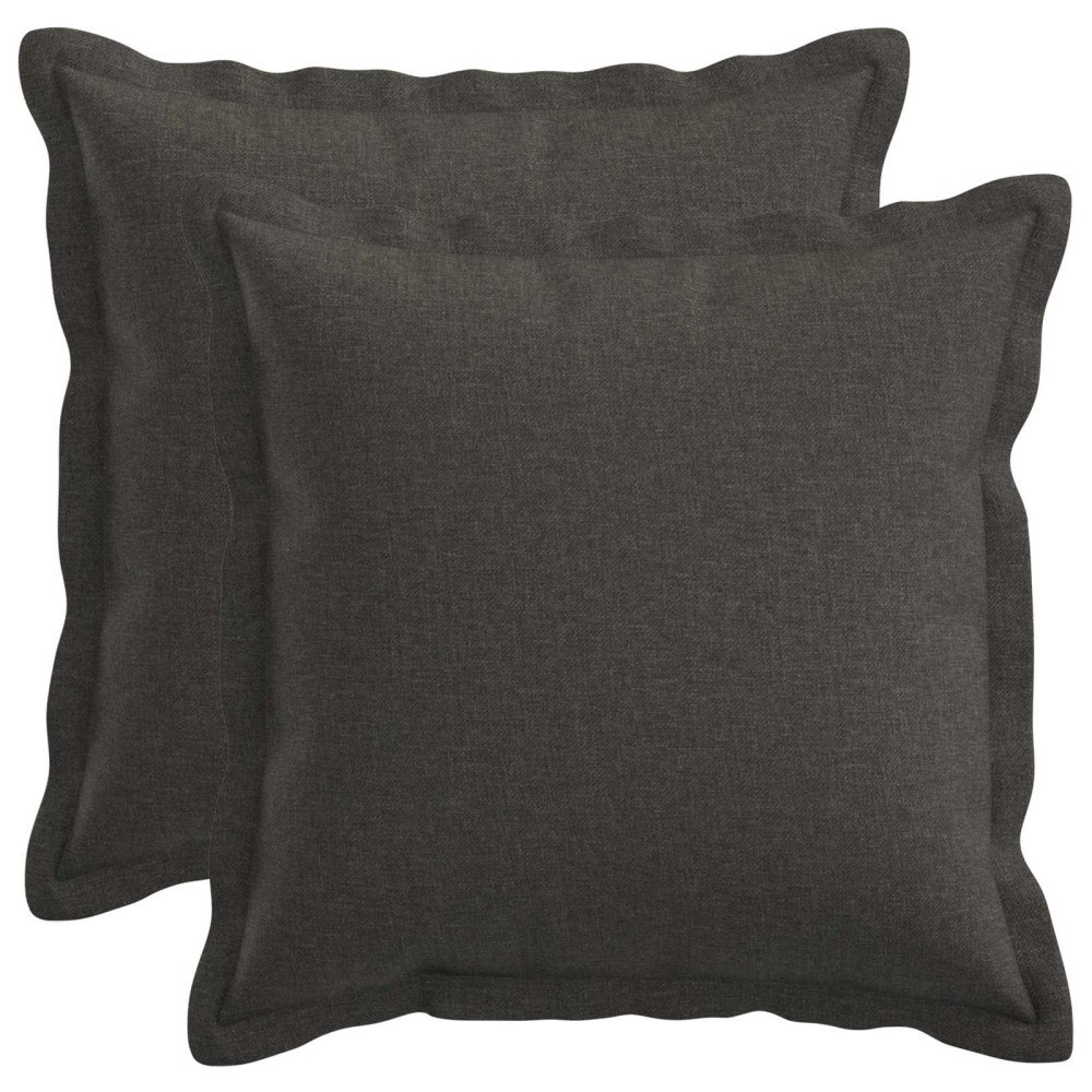 vidaXL Kuddöverdrag 2 st HOUTEN Mörkgrå 30 x 30 cm Faux Linne