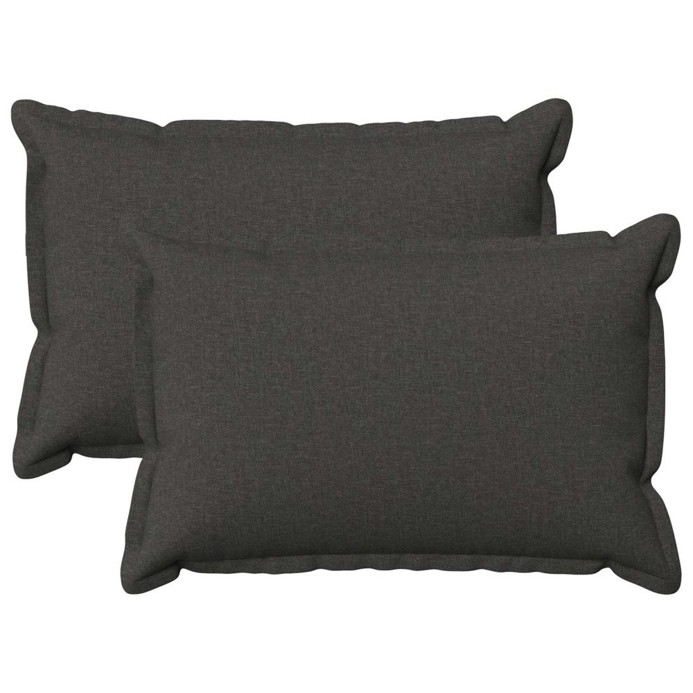 vidaXL Kuddöverdrag 2 st HOUTEN Mörkgrå 30 x 50 cm Faux Linne