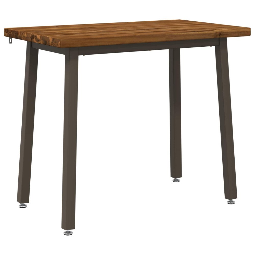 vidaXL 90 x 55 x 75 cm Massivt Akaciaträ Naturlig och Kaffe