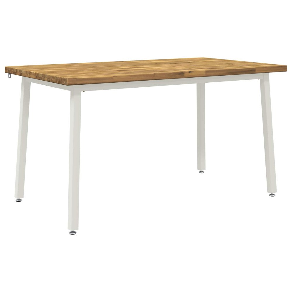 vidaXL 140 x 70 x 75 cm Massivt Akaciaträ Naturlig och Kaffe