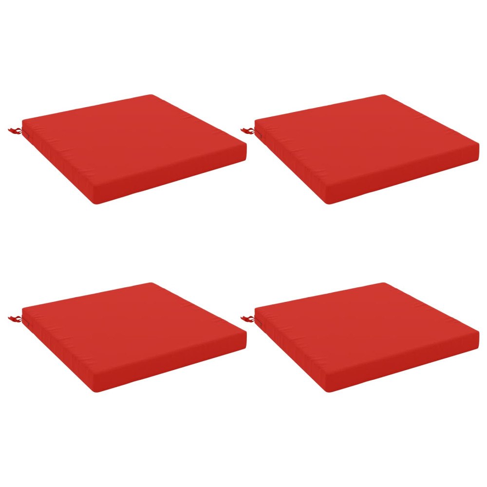 vidaXL 4-delade Sittdynor SOEST 4 st 100% Polyester Röd 70 x 70 x 7 cm