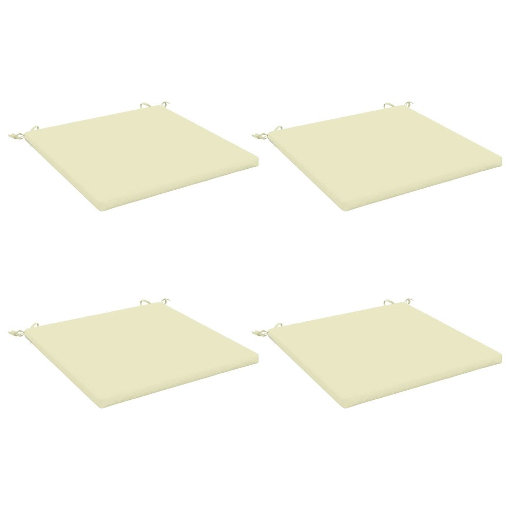 vidaXL 4-delade Sittdynor SOEST 4 st 100% Polyester Gräddvit
