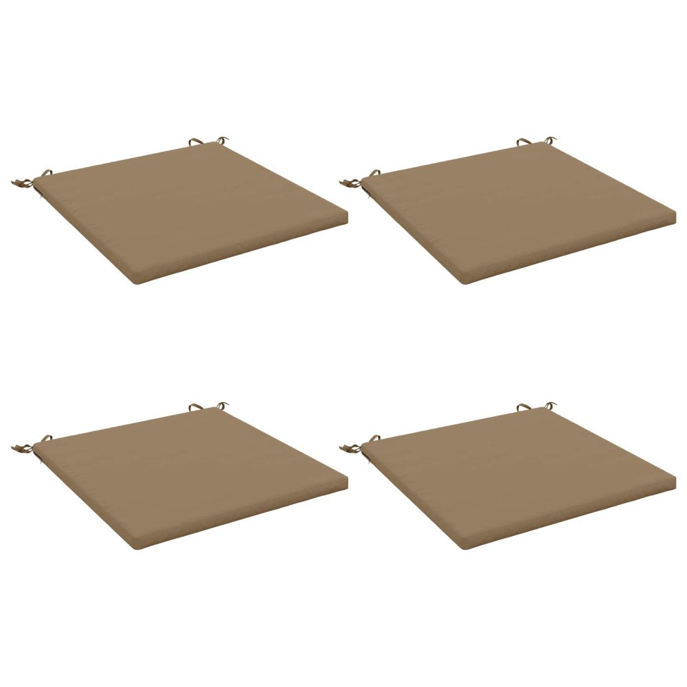 vidaXL 4-delade Sittdynor SOEST 4 st 100% Polyester Taupe
