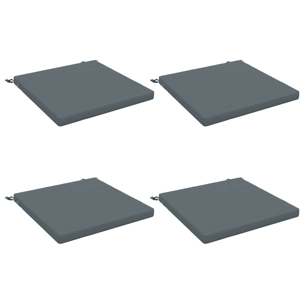 vidaXL 4-delade Sittdynor SOEST 4 st 100% Polyester Blå 80 x 80 x 5 cm