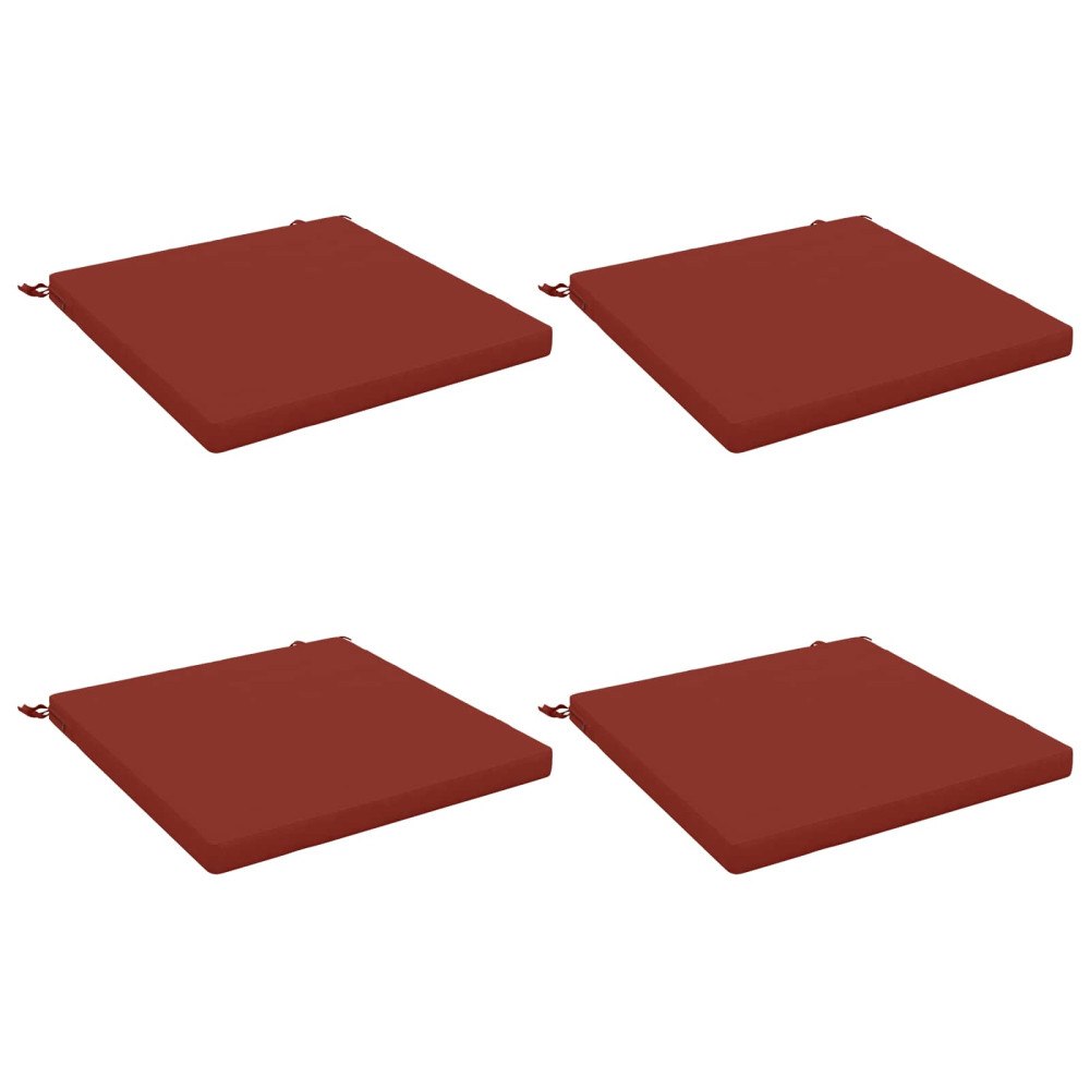 vidaXL 4-delade Sittdynor SOEST 4 st 100% Polyester Röd 80 x 80 x 5 cm