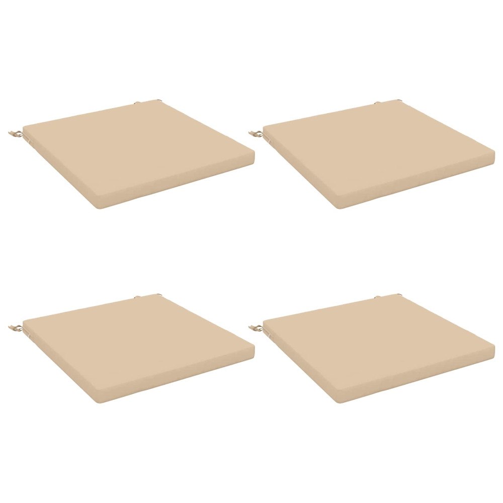 vidaXL 4-delade Sittdynor SOEST 4 st 100% Polyester Gräddvit