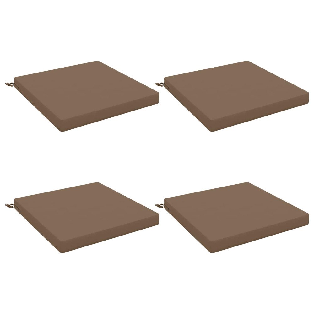 vidaXL 4-delade Sittdynor SOEST 4 st 100% Polyester Taupe