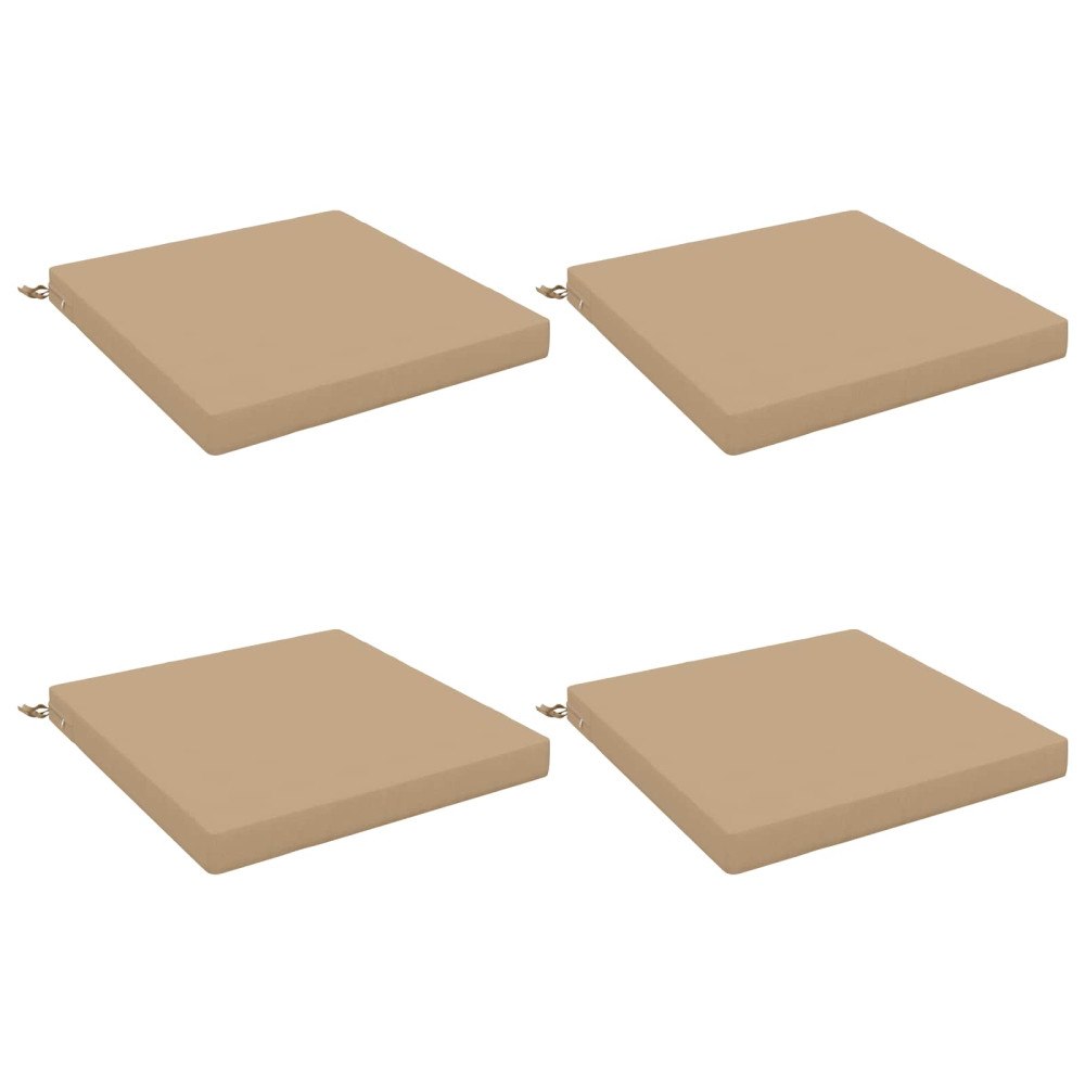 vidaXL 4-delade Sittdynor SOEST 4 st 100% Polyester Sand