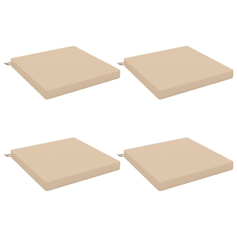 vidaXL 4-delade Sittdynor SOEST 4 st 100% Polyester Gräddvit