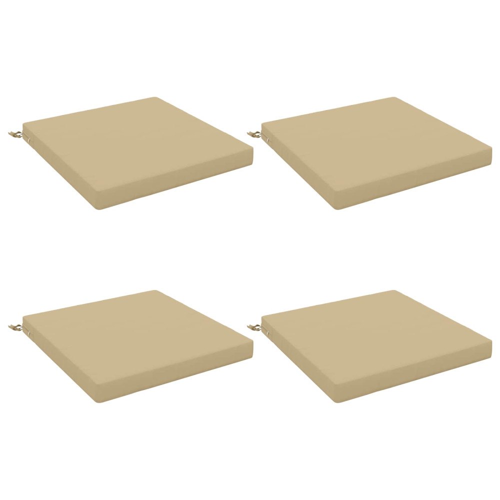 vidaXL 4-delade Sittdynor SOEST 4 st 100% Polyester Beige