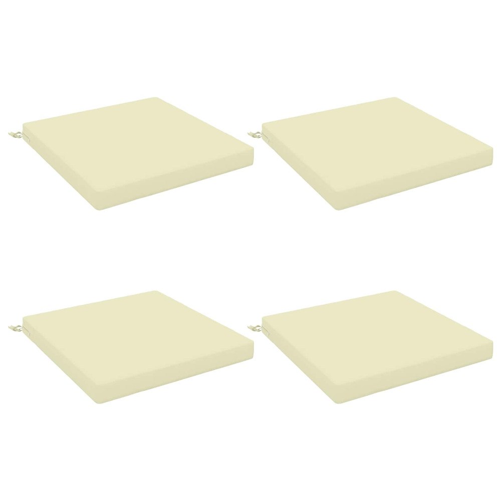 vidaXL 4-delade Sittdynor SOEST 4 st 100% Polyester Gräddvit