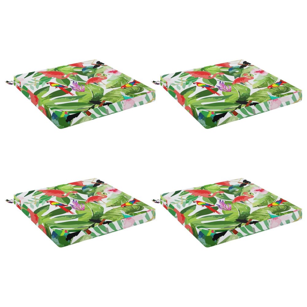 vidaXL 4-delade Sittdynor SOEST 4 st 100% Polyester Flerfärgsdesign