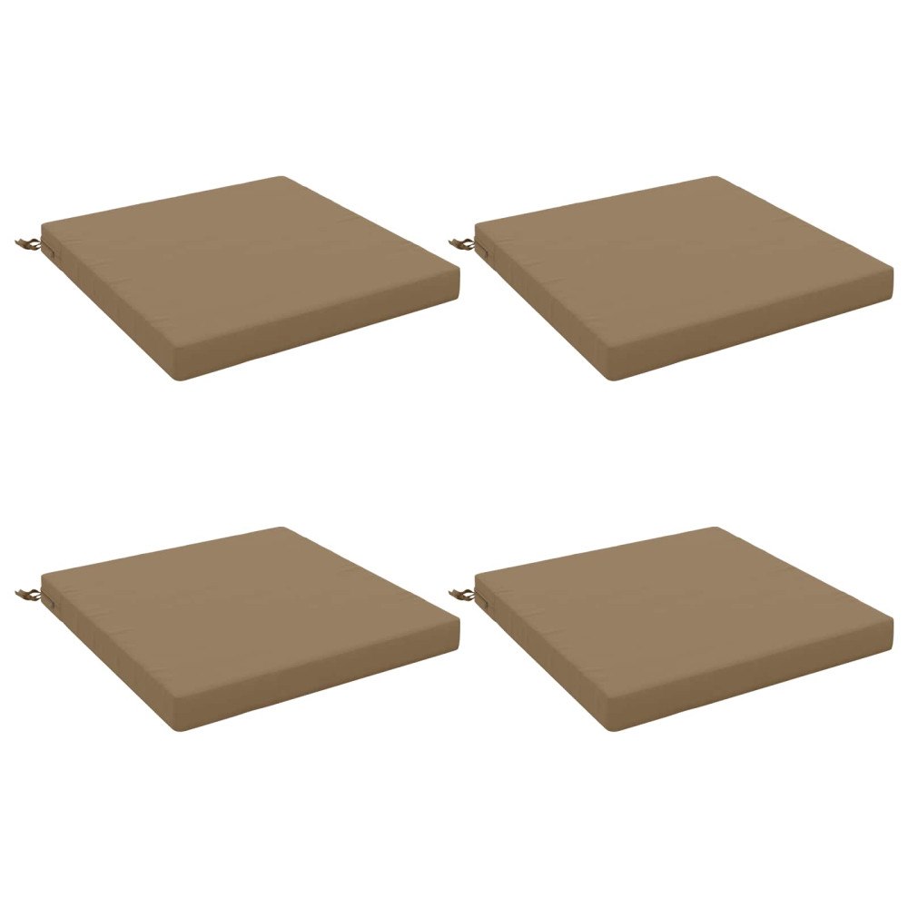 vidaXL 4-delade Sittdynor SOEST 4 st 100% Polyester Taupe