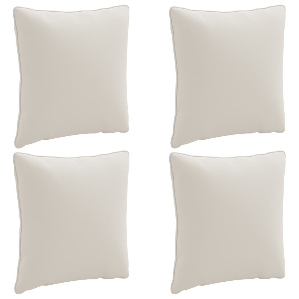vidaXL 4-delad ryggkudde PUTTEN 4 st 100% Polyester Vit