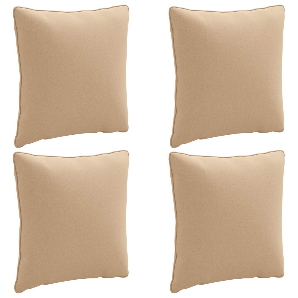 vidaXL 4-delad ryggkudde PUTTEN 4 st 100% Polyester Sand