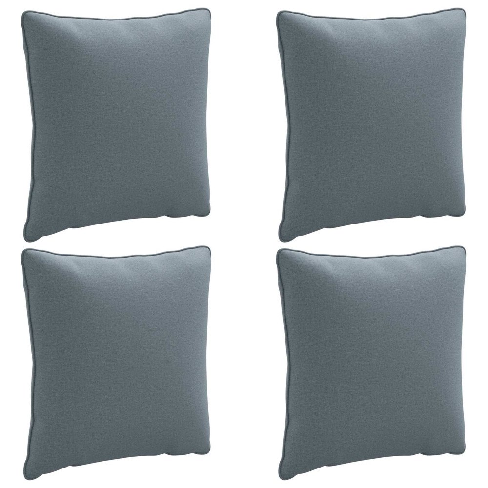 vidaXL 4-delad ryggkudde PUTTEN 4 st 100% Polyester Blå
