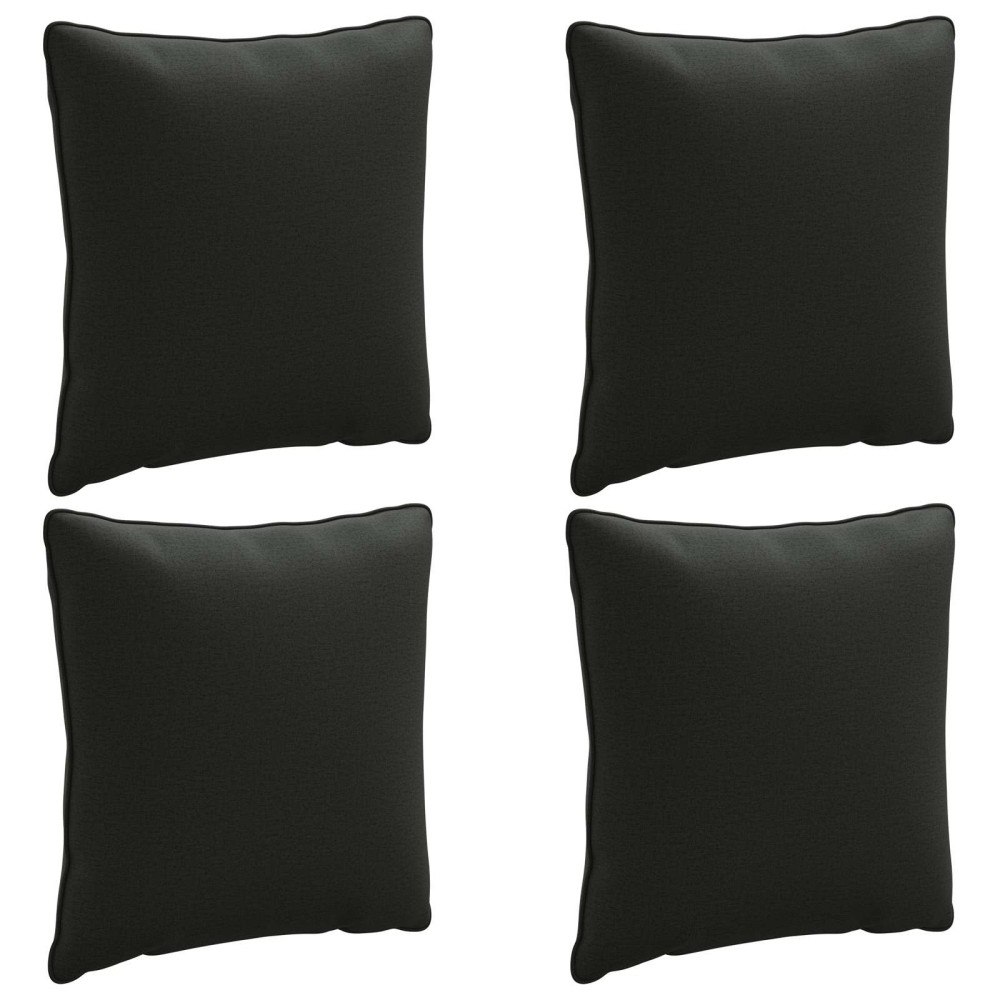 vidaXL 4-delad ryggkudde PUTTEN 4 st 100% Polyester Svart