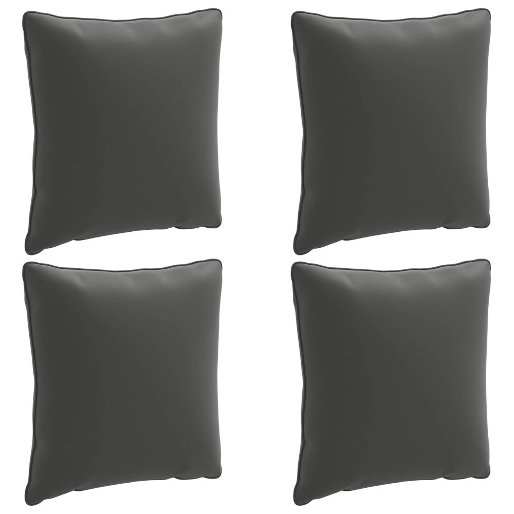 vidaXL 4-delad ryggkudde PUTTEN 4 st 100% Polyester Antracit