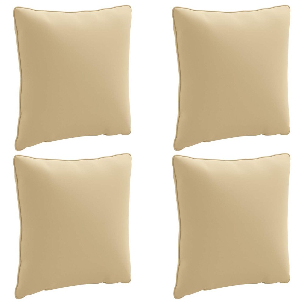 vidaXL 4-delad ryggkudde PUTTEN 4 st 100% Polyester Beige