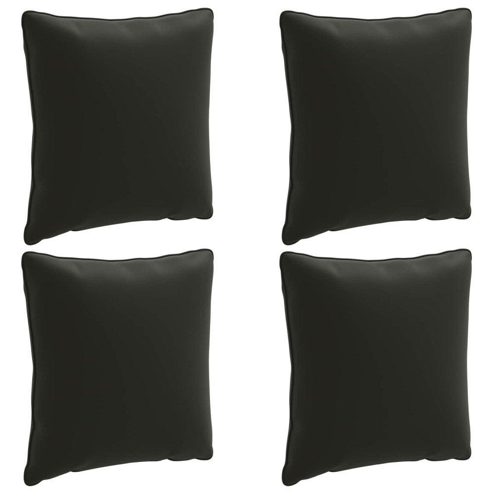vidaXL 4-delad ryggkudde PUTTEN 4 st 100% Polyester Svart