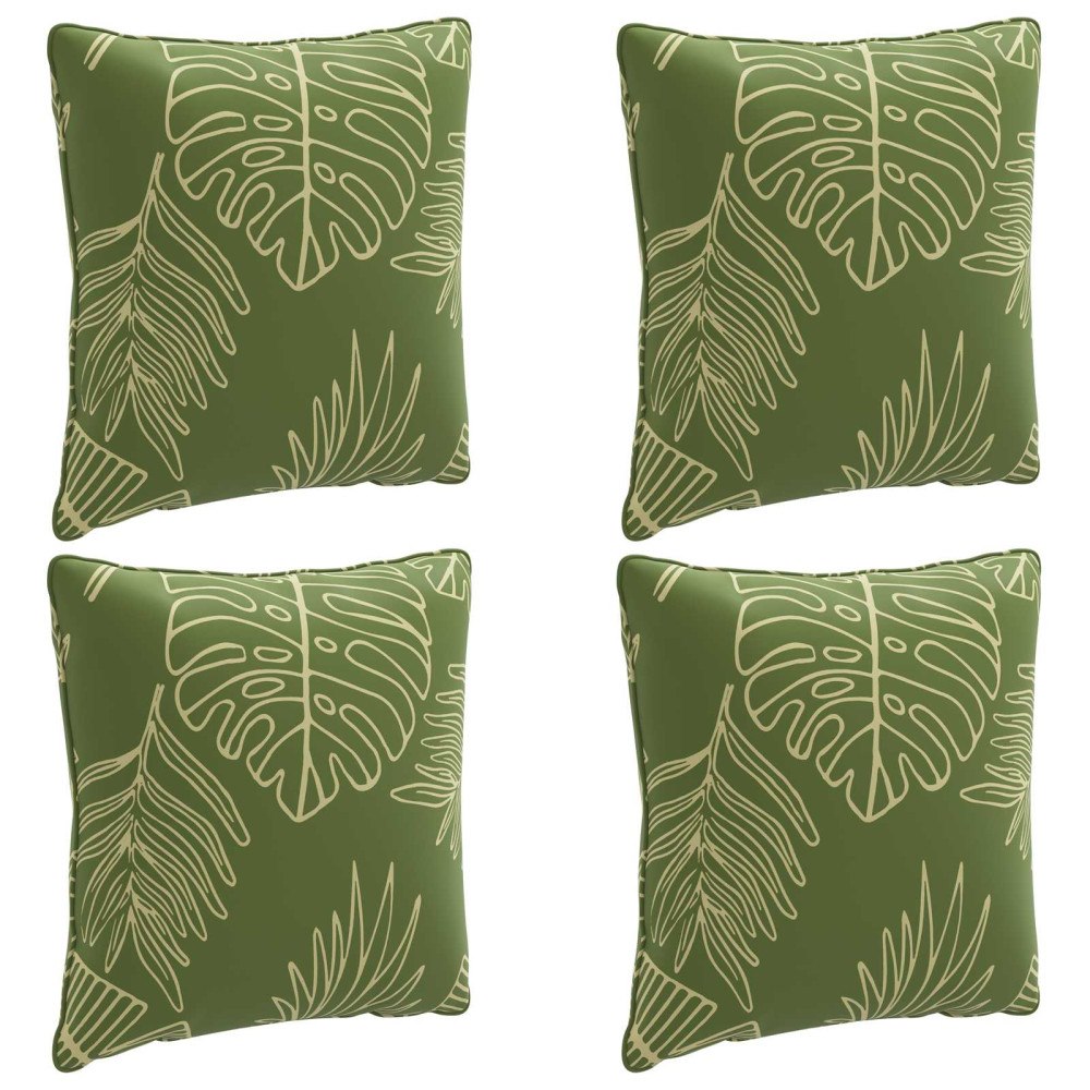 vidaXL 4-delad ryggkudde PUTTEN 4 st 100% Polyester Bladdesign