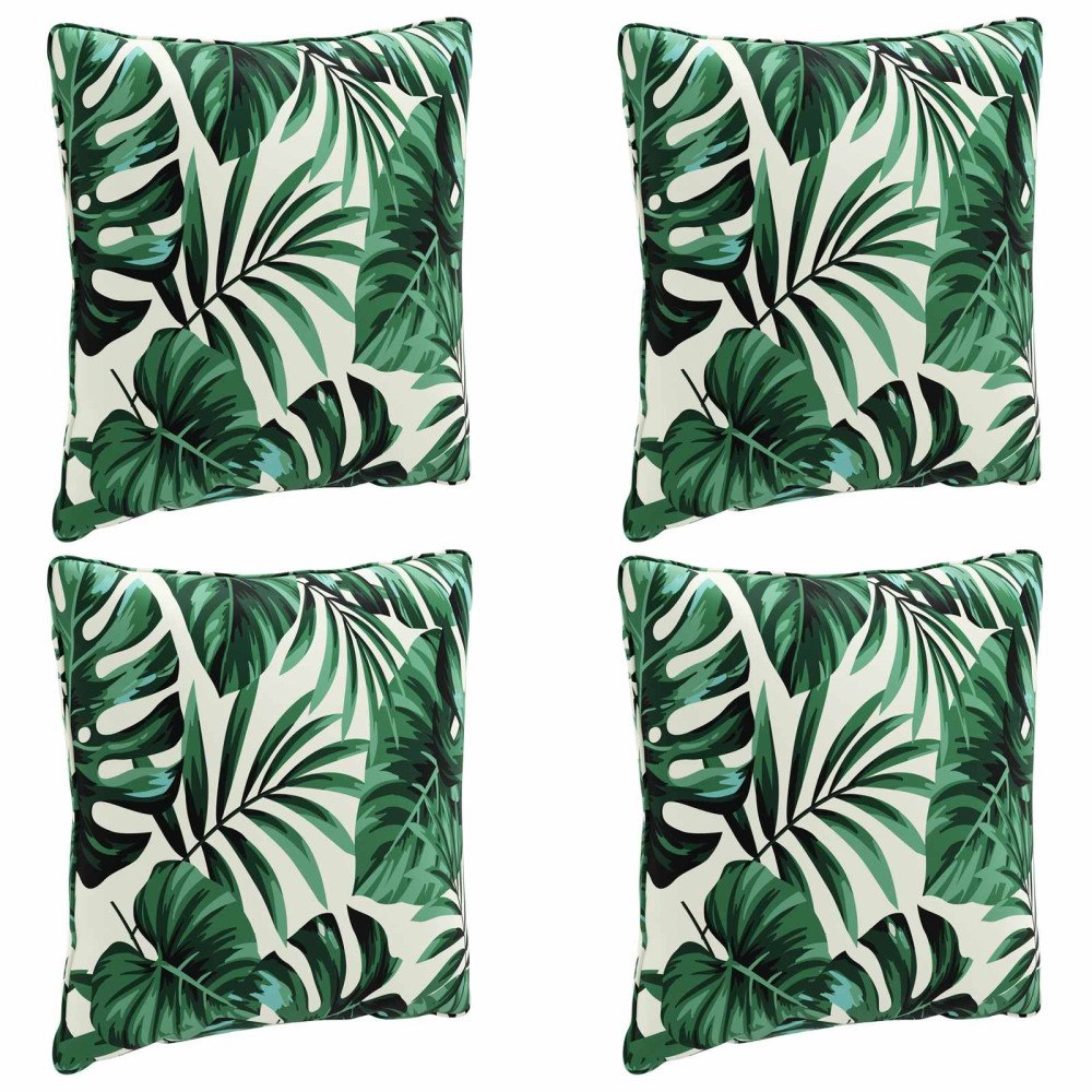 vidaXL 4-delad ryggkudde PUTTEN 4 st 100% Polyester Bladmönster