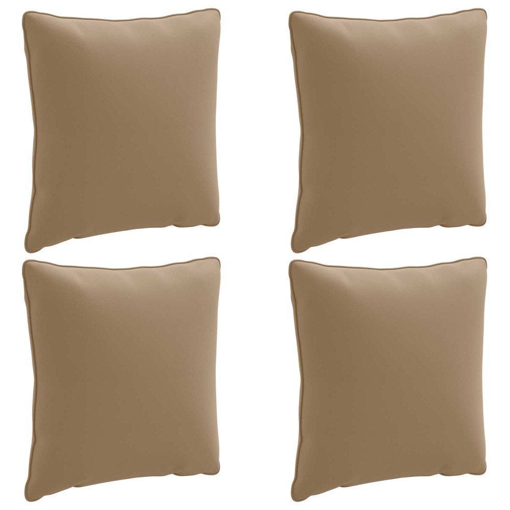 vidaXL 4-delad ryggkudde PUTTEN 4 st 100% Polyester Taupe