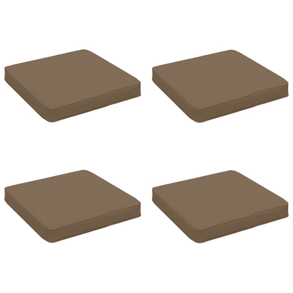 vidaXL 4-delade Sittdynor VUGHT 4 st 100% Polyester Taupe