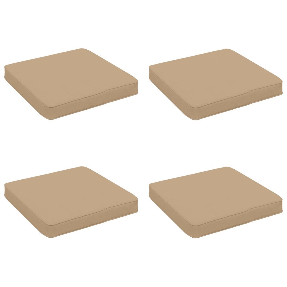 vidaXL 4-delade Sittdynor VUGHT 4 st 100% Polyester Sand
