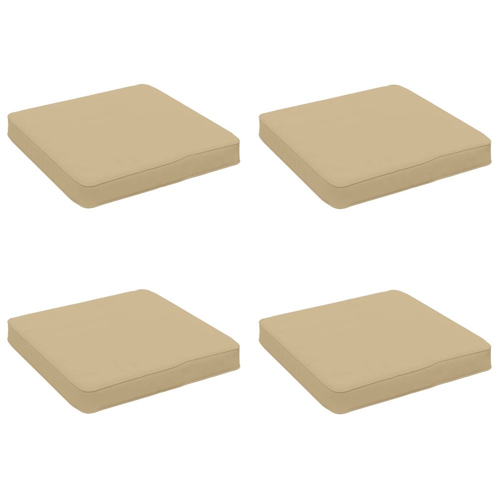 vidaXL 4-delade Sittdynor VUGHT 4 st 100% Polyester Beige